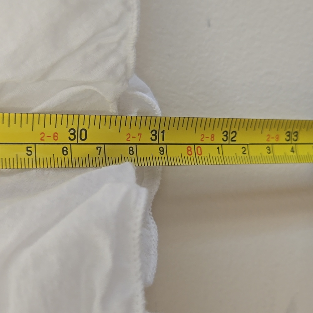 St Johns Bay White Cotton Godet Skirt Trumpet Cottagecore Midi Large - Picture 6 of 8